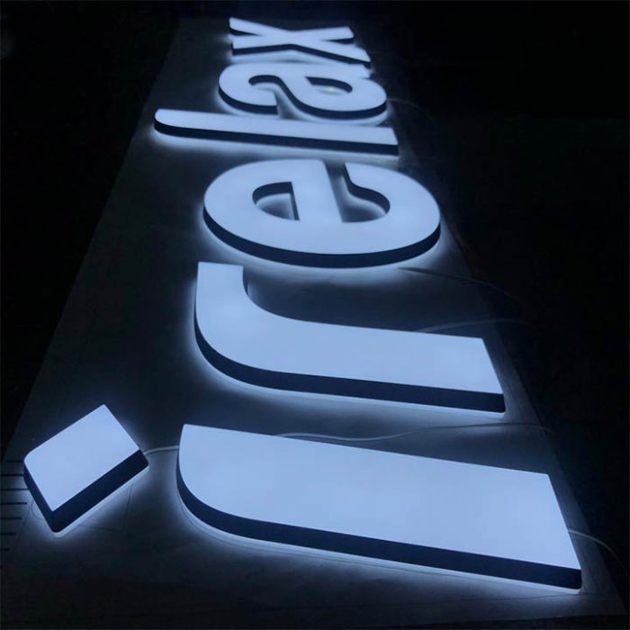 Outdoor Acrylic Led Illuminated Letters Sign 3D Signage Advertising ...