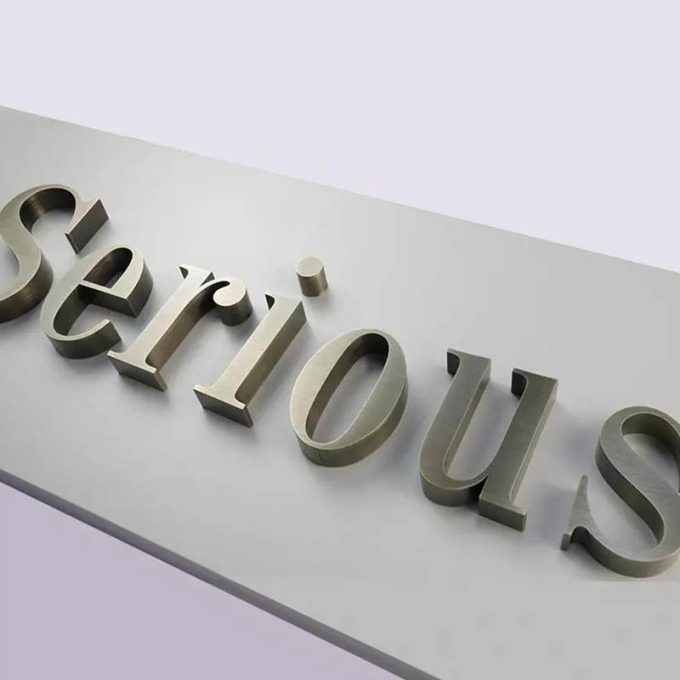 3d Brushed Stainless Steel Channel Letter Advertsing Vintage Metal Company Logo Led Sign Board