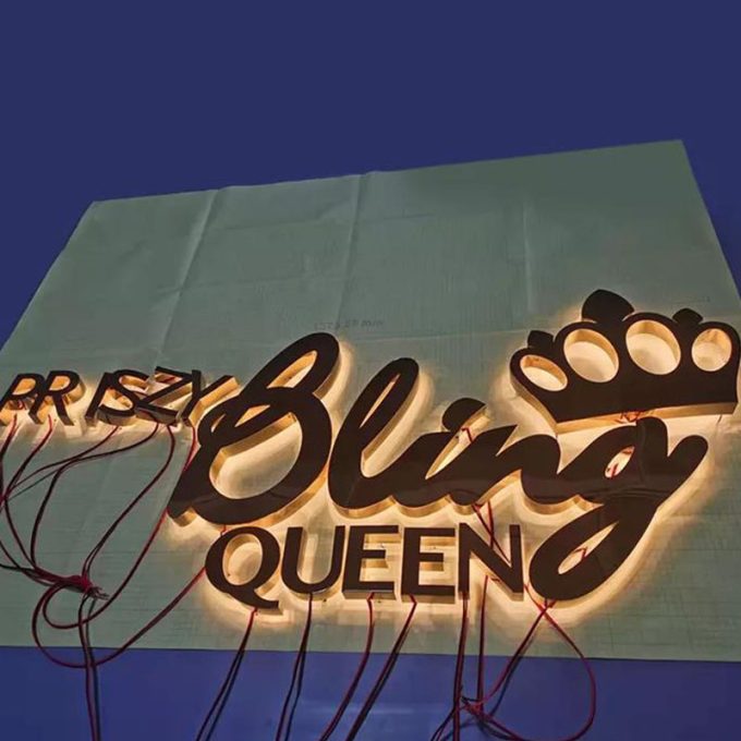 Custom Laser Cutting 3D Titanium Signage 304 Mirror Stainless Steel Letter Sign Storefront Advertise Display