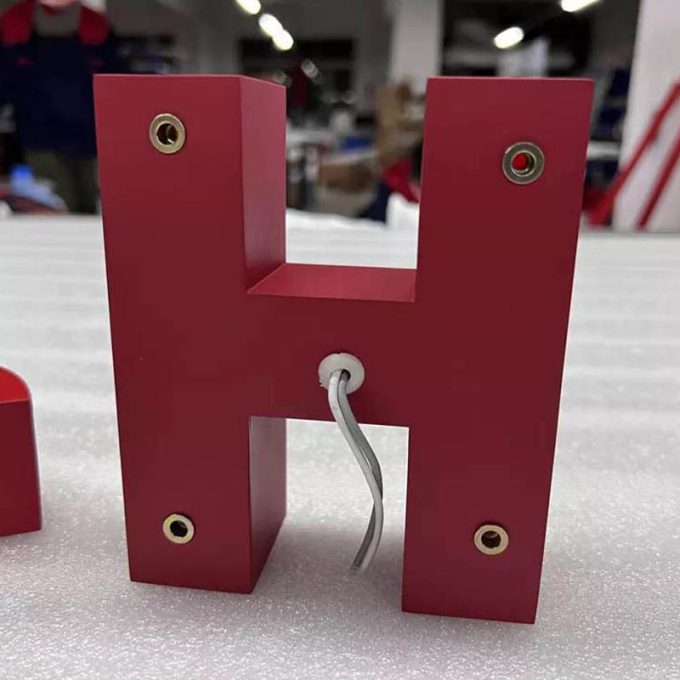 Custom Electronic Epoxy Resin Channel Letters Logo Interior 3d Advertise Led Light Luminous Shop Sign
