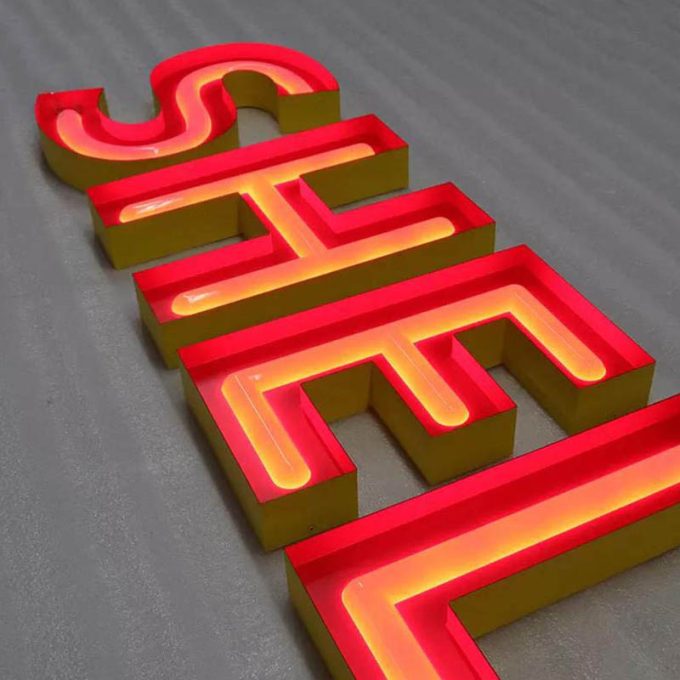 Custom Vintage Faux Néon Led Store Signalisation Publicité Acrylique Lettres de canal Signe de magasin de détail