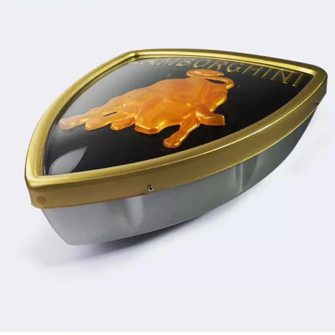 3D Lighting Lamborghini Automotive Signage Vacuum Blister Acrylic Advertising Car Logo