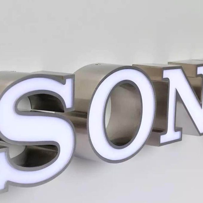 Outdoor Maintainable 3d Letras Stainless Steel Sign Board Led Light Luminous Boutique Acrylic Letter