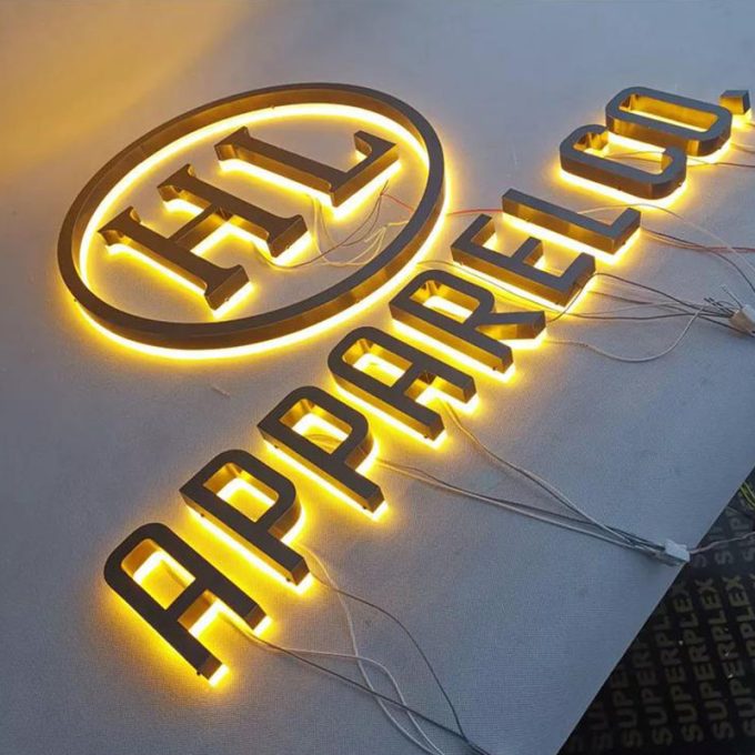 Advertising Led Business Backlit Sign 3D Illuminated Logo Letter Sign Electric Outdoor Store Front Display