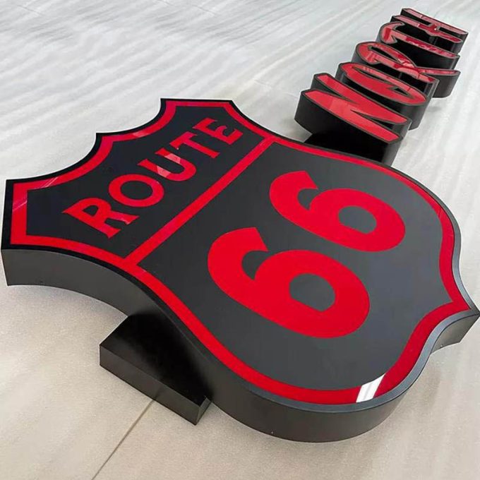 Outside Store Cut Out Hollow Stainless Steel Acrylic Advertising Led Words Light Box Sign Board