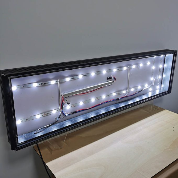 Advertising Business Illuminated Display LED Lightbox Outdoor Store Shop Logo Metal Light Box Billboard
