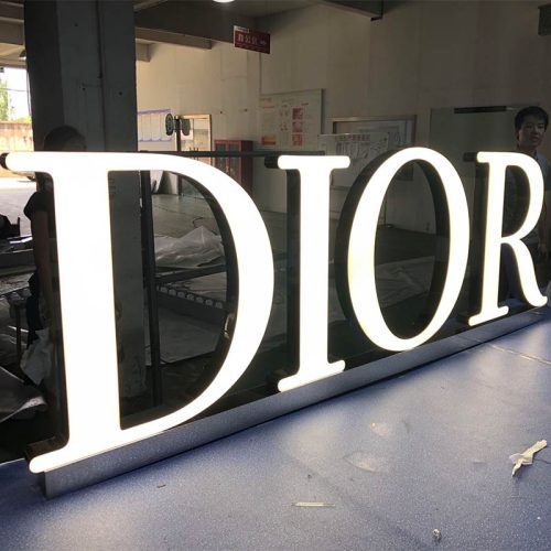 Outdoor Business Advertising Acrylic 3d Illuminated Electronic Display Led Light Epoxy Resin Letters Sign Board