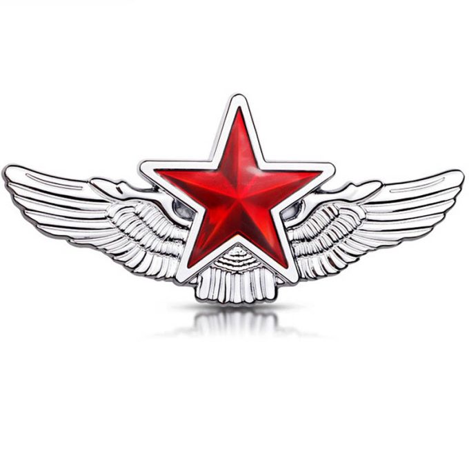 Etiqueta engomada del emblema del coche de la estrella del Metal 3D pegatina de la insignia del coche del cromo calcomanía del parachoques señalización del logotipo de la motocicleta
