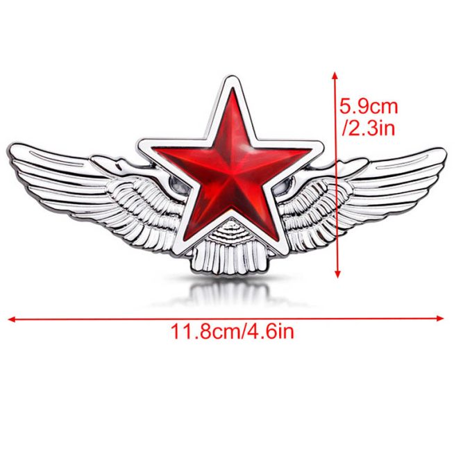 3D Metal Star Car Emblem Sticker Chrome Auto Badge Sticker Bumper Decal Motorcycle Logo Signage