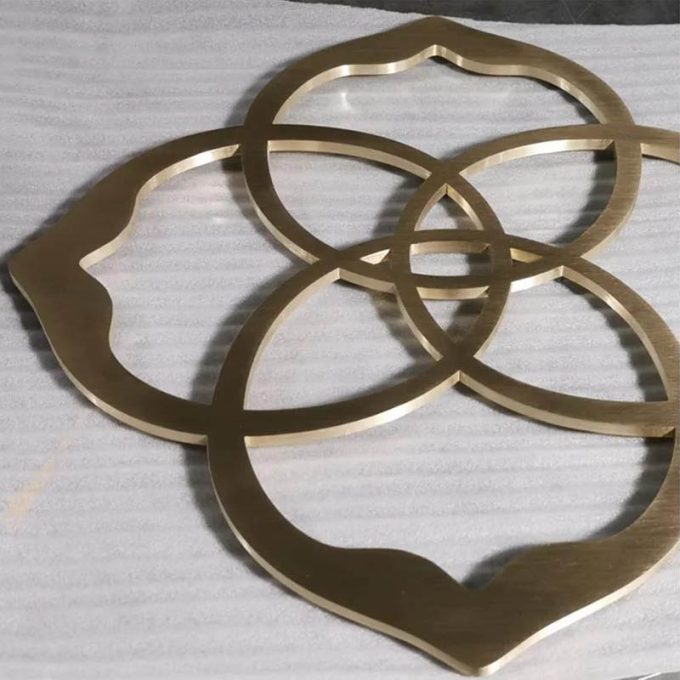 Copper Brushed Metal Wall Letters Gold 3D Advertise Signs Alphabet Letter Electric Store Logo Signage