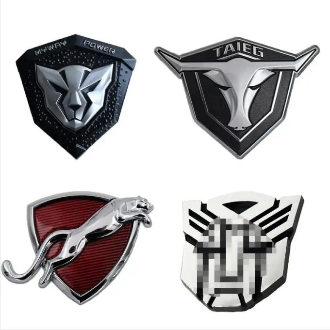 Custom Auto Logo ABS Letter Sign 3D Aluminum Car Emblem Chrome Badge Sticker