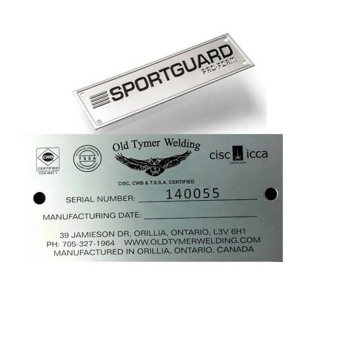 Custom Logo Etching OEM Badge Emblem Stainless Steel Aluminium Metal Nameplate