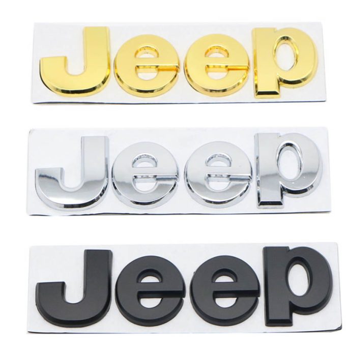 Custom ABS Plastic Jeep Car Emblem Metal Zinc Alloy 3D Strong Adhesive Auto Logo Emblem Sticker