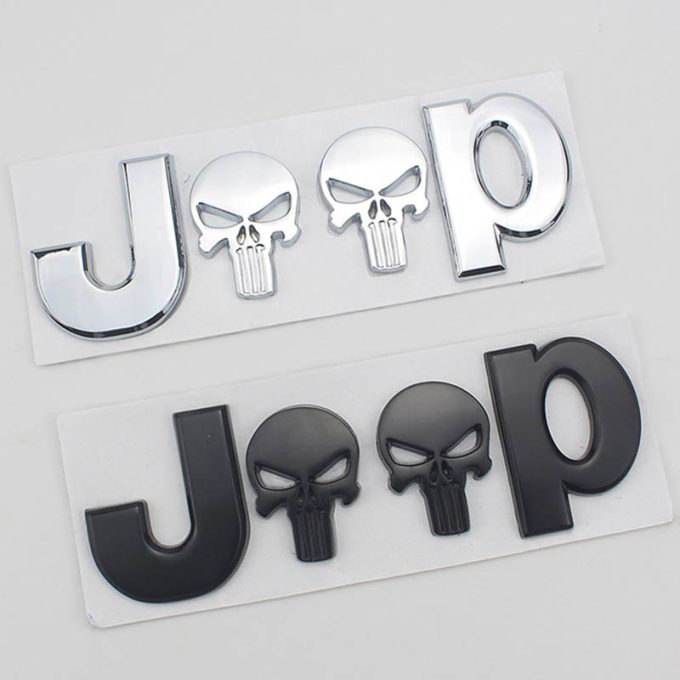 Custom ABS Plastic Jeep Car Emblem Metal Zinc Alloy 3D Strong Adhesive Auto Logo Emblem Sticker