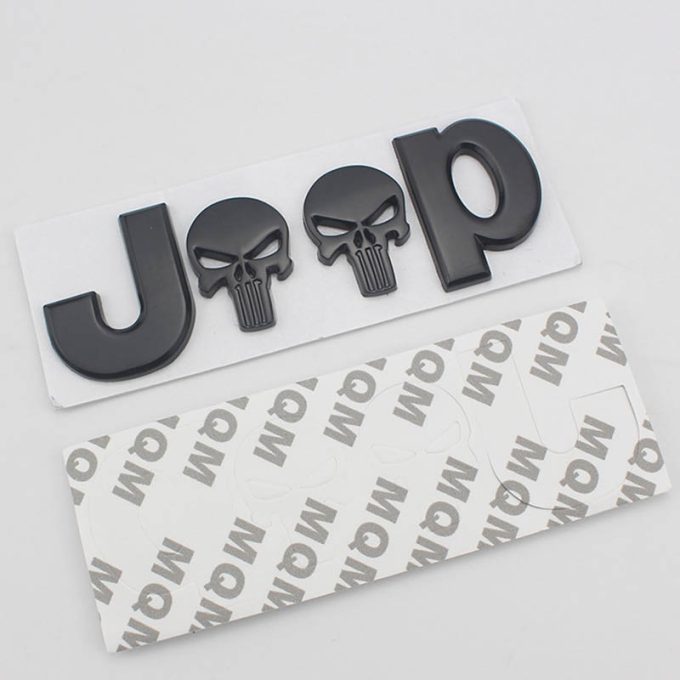 Custom ABS Plastic Jeep Car Emblem Metal Zinc Alloy 3D Strong Adhesive Auto Logo Emblem Sticker