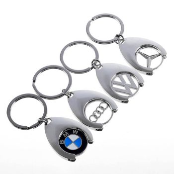 custom brand zinc alloy car keychain bmw audi benz volkswagen auto logo metal key ring