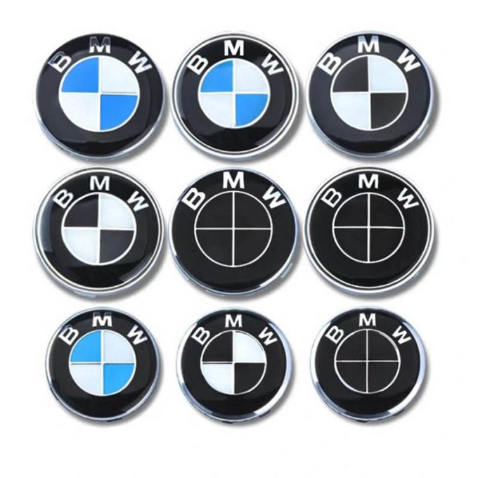bmw auto part logo abs badge sticker 56mm 68mm car wheel center hub cap cover rim emblem