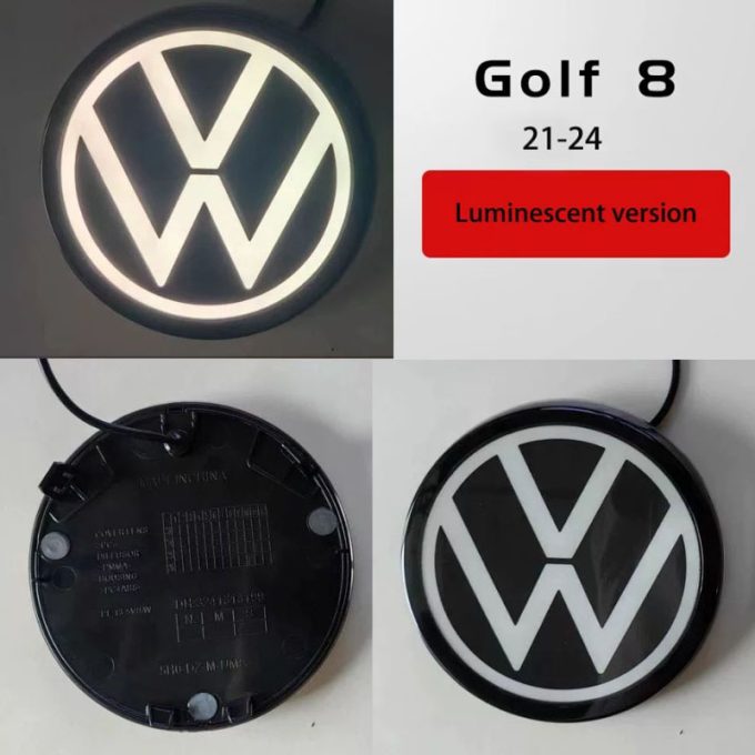 volkswagen acc carro luminoso grade frontal emblema golf 7 7.5 8 passat polo tiguan vw auto logotipo