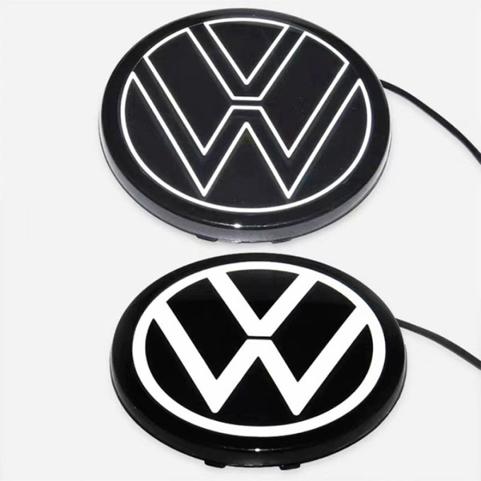 volkswagen acc carro luminoso grade frontal emblema golf 7 7.5 8 passat polo tiguan vw auto logotipo