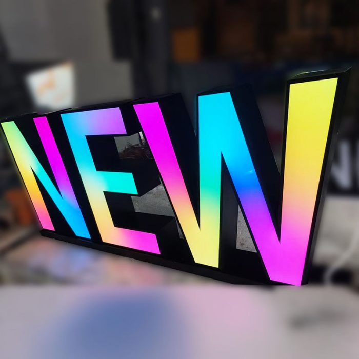 3D illuminated RGB Letter Business Signage Advertising Acrylic LED ...