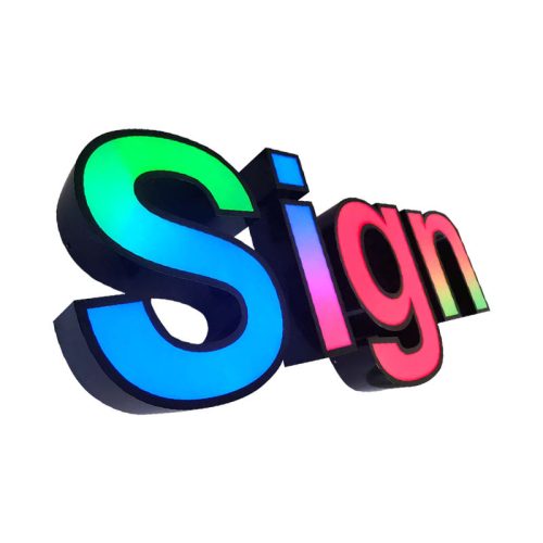 3d illuminated rgb letter business signage advertising acrylic led light up electronic sign